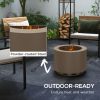 Outsunny Smokeless Fire Pit, 19" Portable Wood Burning Firepit with Poker, Low Smoke Camping Bonfire Stove for Backyard Patio Picnic, Stainless Steel,