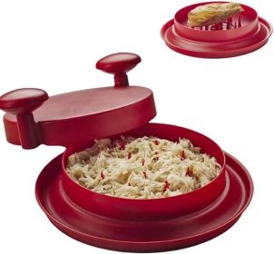 Chicken Shredder Meat Shredder Tool With Handles And Non-Skid Base For Ground Beef Pulled Pork And Chicken (Color: Red)