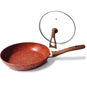 10 Inch Frying Pan With Special Lid - Deluxe Copper Granite Stone Coating (Option: Copper)