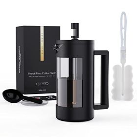 French Press Coffee Maker, Camping Plastic Glass French Coffee Press, Medium Size Tea And Frothed Milk Press (Option: 600ml)