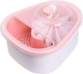 Fruit Cleaner Device, Fruit And Vegetable Washing Machine With Lid (Color: Pink)