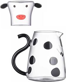 Cow Carafe Pitcher Cow Water Pitcher With Cup (Option: default)