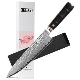 Qulajoy 8 Inch Japanese Chef Knife,67 Layers Damascus VG-10 Steel Core (Option: Chef Knife Black)