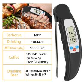 Instant-Read Meat Thermometer Digital Electronic Food Temp Kitchen Cooking Grill (Option: default)