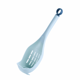 1pc Colander Spoon - Scoop Colander, Plastic Large Soup Strainer Spoon (Option: Light Blue)